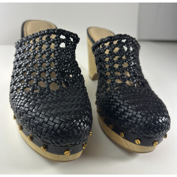 Veronica Beard Hardie Woven Leather Clogs Women's Shoes Size 6M 6 EUC $450 MSRP - Picture 2 of 16